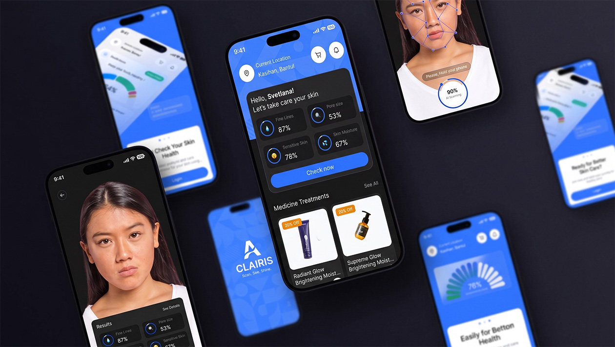 Clairis Beuty Mobile Apps UI/UX